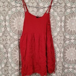 Womens red sleeveless top